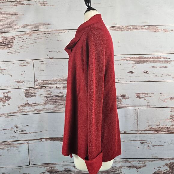 Beyond Threads Alpaca Wool Cardigan Red Size Medium - Picture 3 of 10